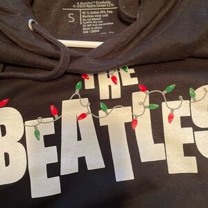 The Beatles Black Hoodie with Festive Lights
